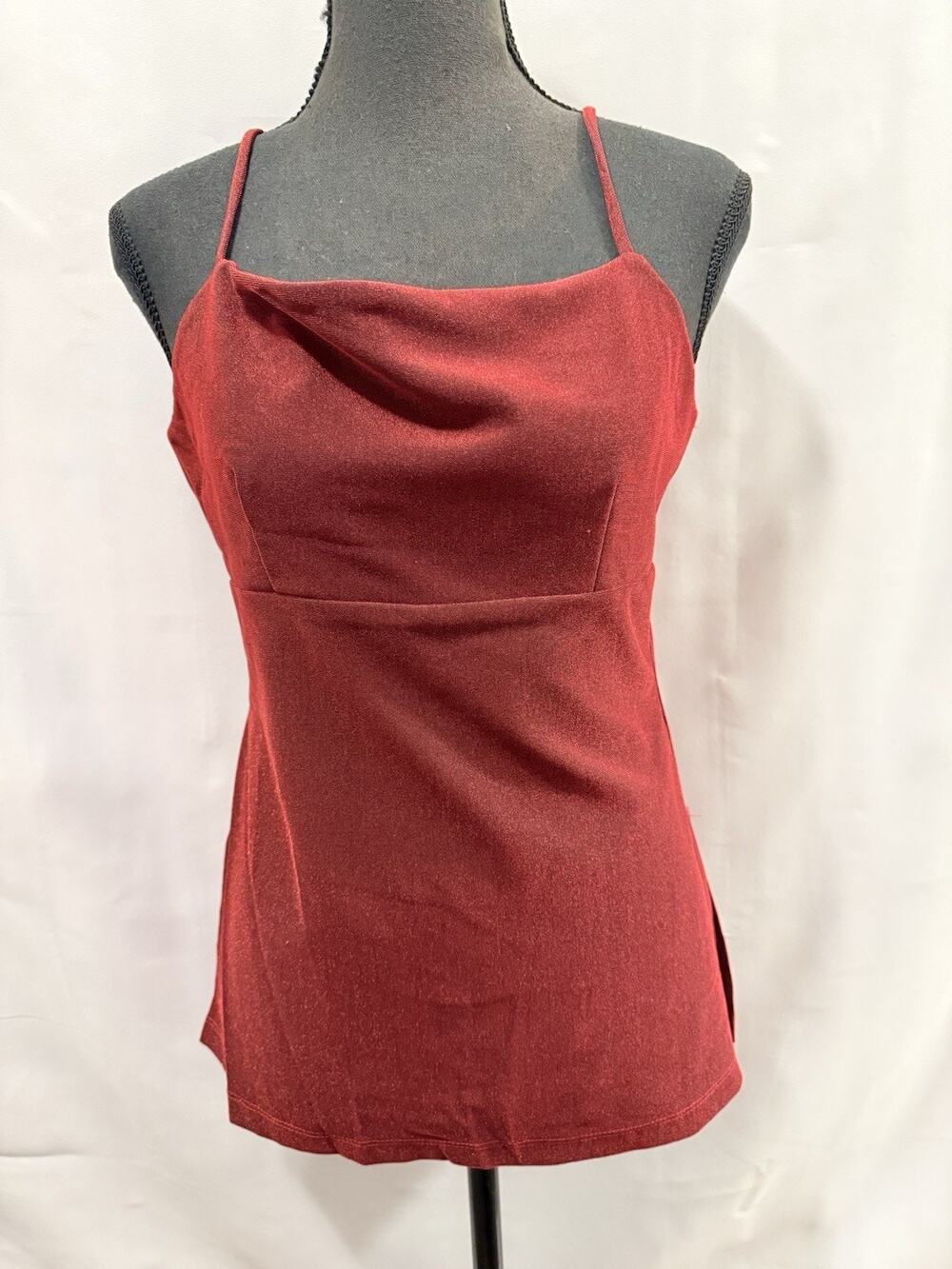 Rave City Y2K Burgundy Red Cami Tank Top Women’s Large